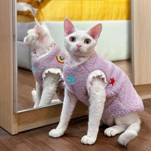 Purple Stylish Cat Pullover