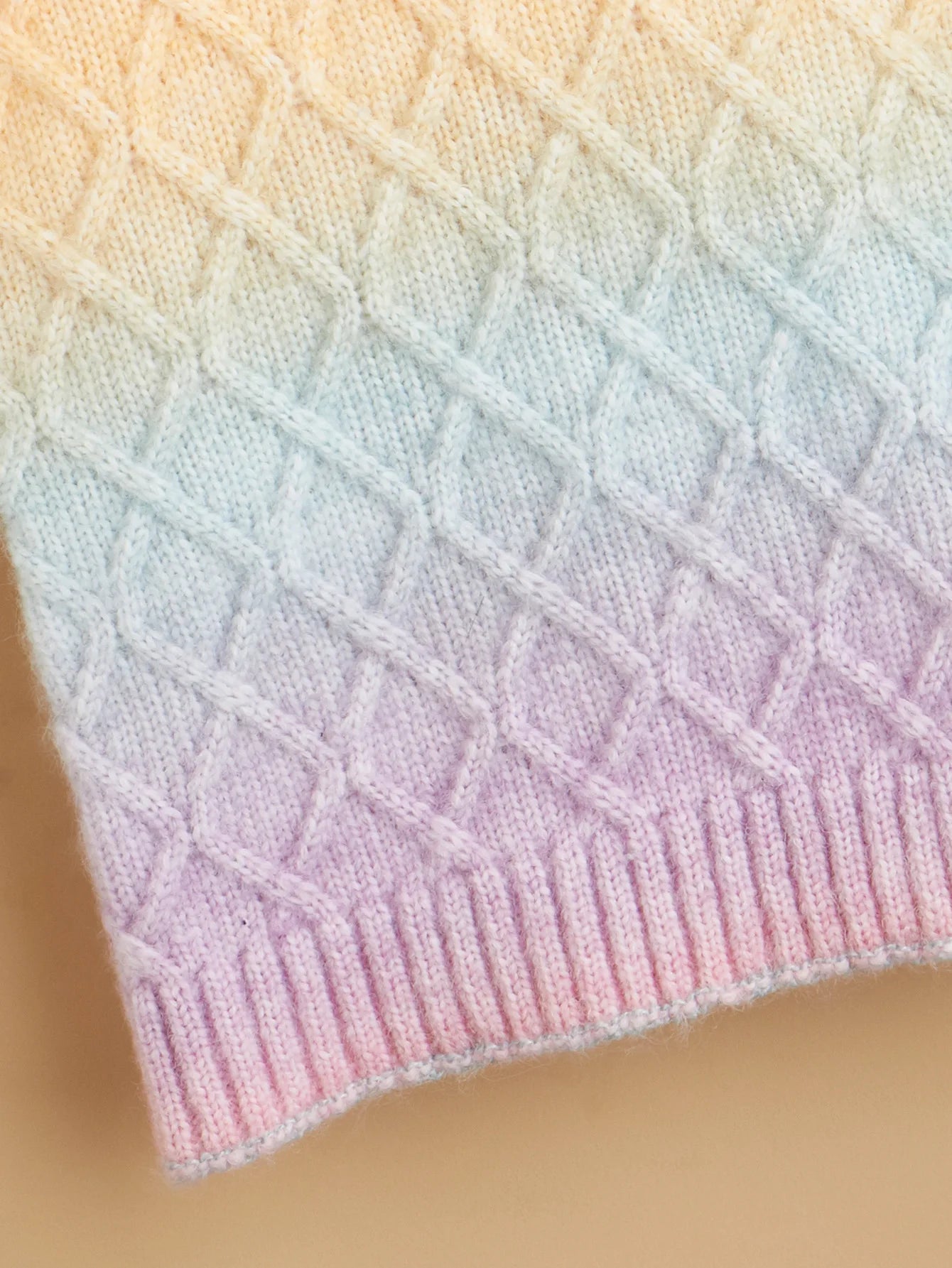 Pastel Patchwork Dog Sweater - Cozy Knitwear for Chilly Days