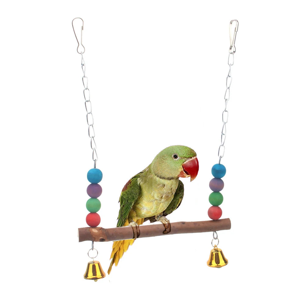 Colorful Bead Parrot Swing