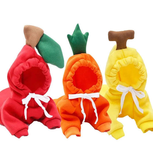 Fruit Themed Pet Hoodie : Colorful & Cozy Pet Apparel