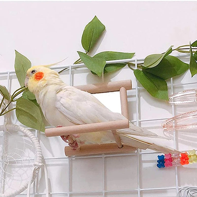 Bird Perch Mirror Stand