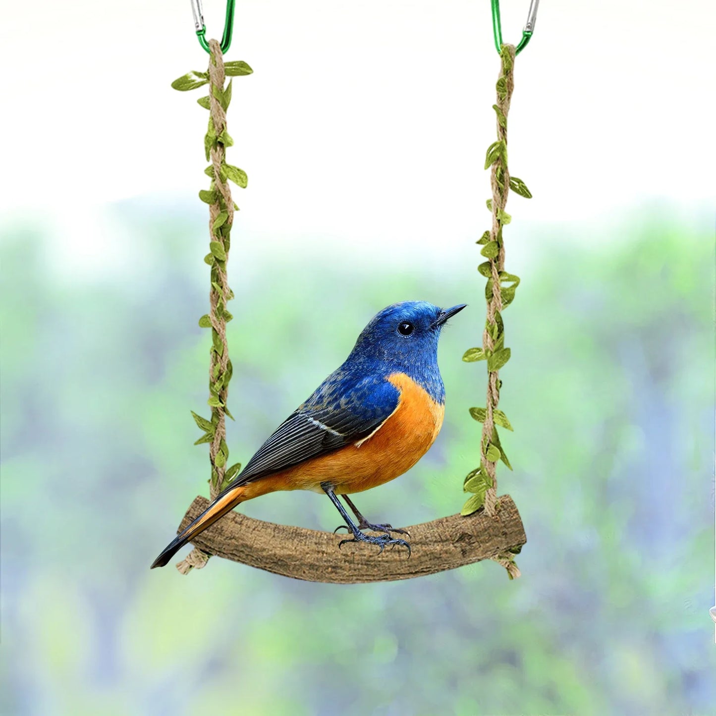 Rustic Bird Perch Swing