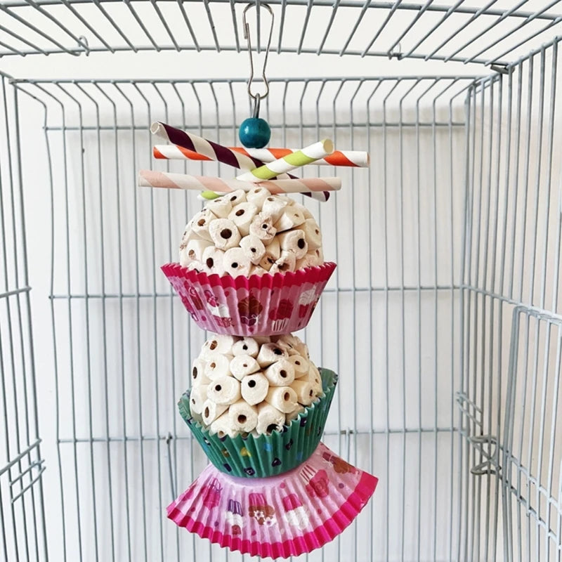 Spinning Cupcake Bird Toy