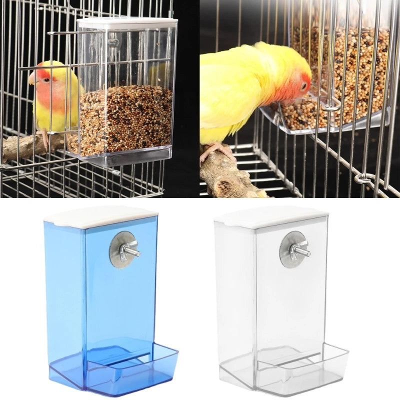 Transparent Bird Feeding Box