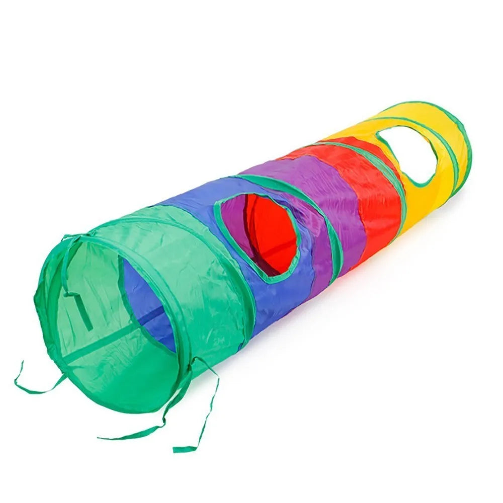 Colorful Cat Play Tunnel