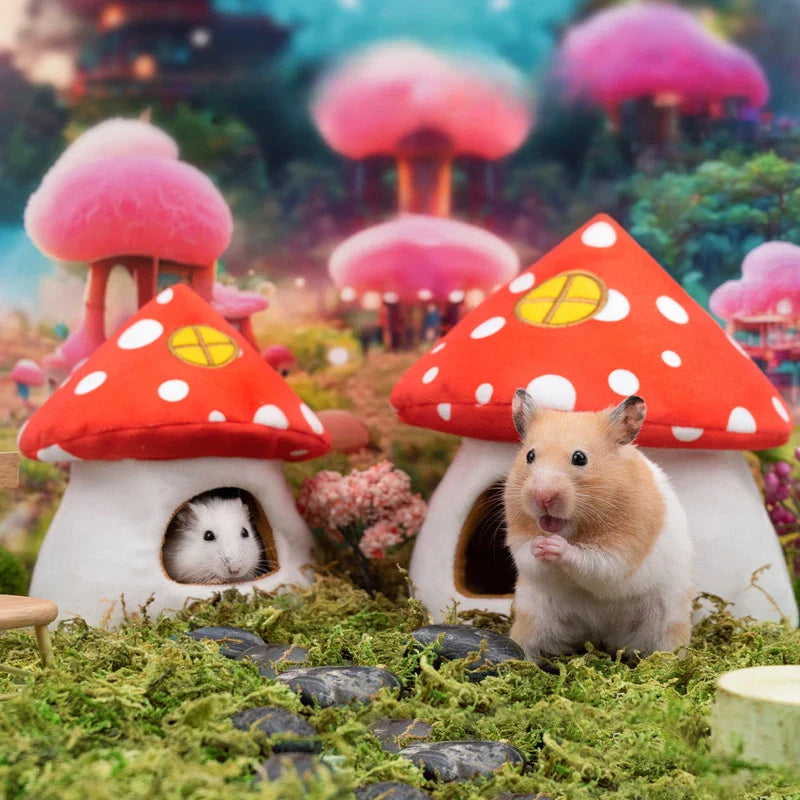 Cute Hamster Mushroom Hideout