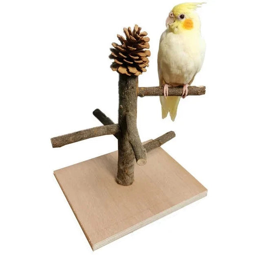 Pinecone Bird Perch Stand