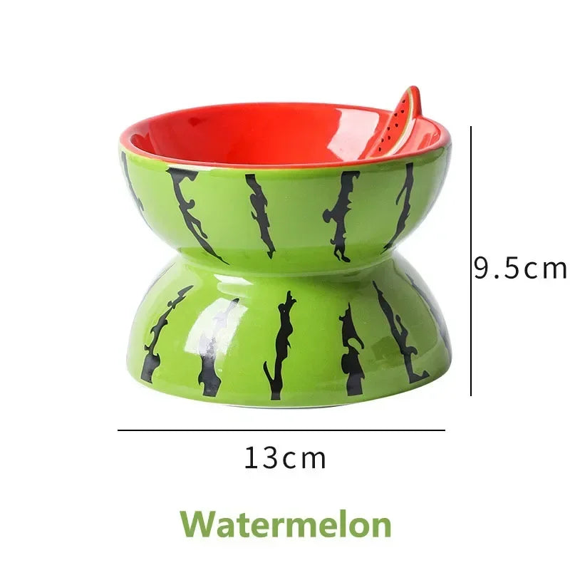 Ceramic Watermelon Dog Bowl