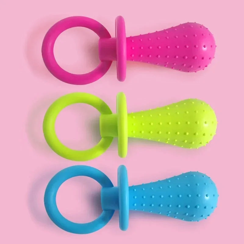 Rubber Pacifier Dog Toy