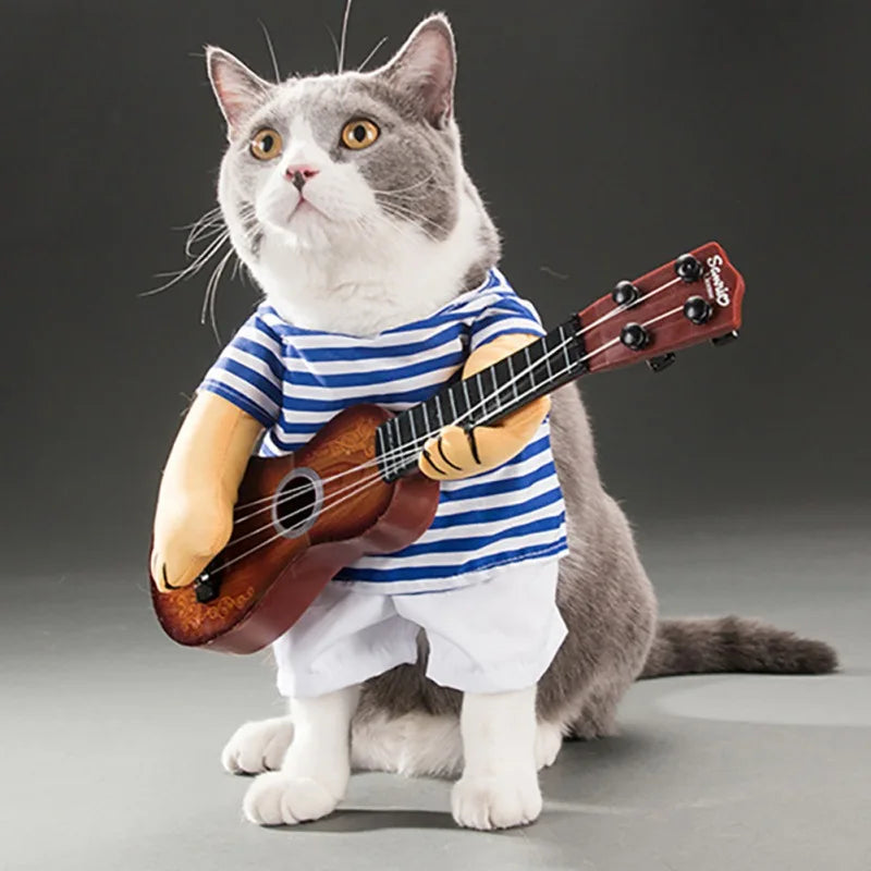 Cat Rockstar Guitar Outfit