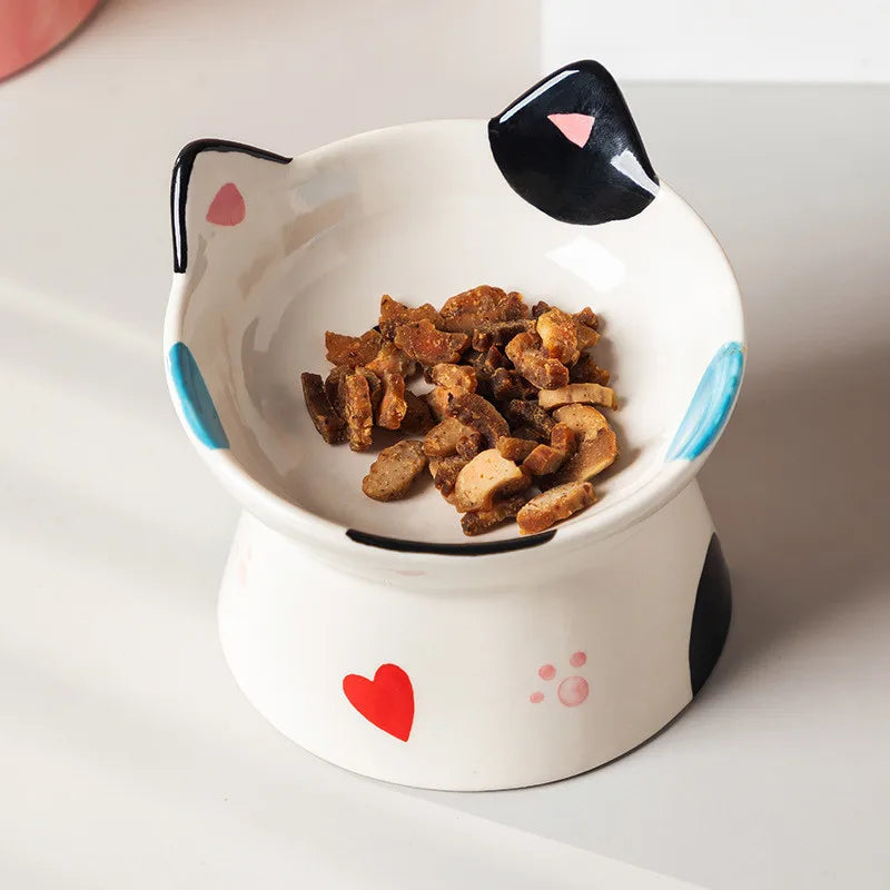 Pet Bowl with Flowers: Elevated Feeder for Dogs