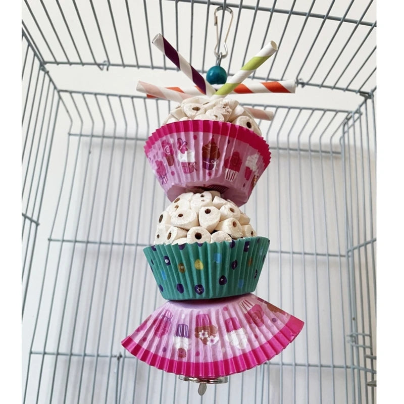 Spinning Cupcake Bird Toy