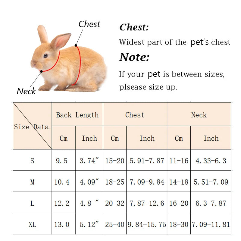 Comfortable Rabbit Harness Vest