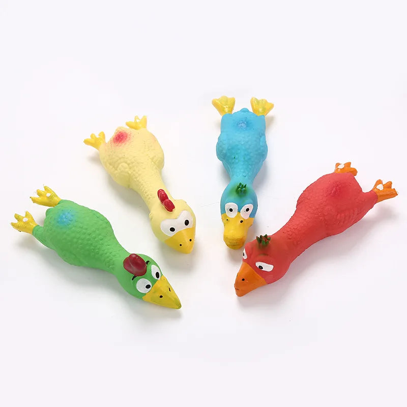 Squeaky Chicken Dog Toy