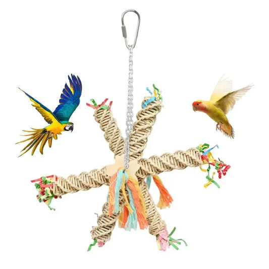 Rope Star Bird Toy