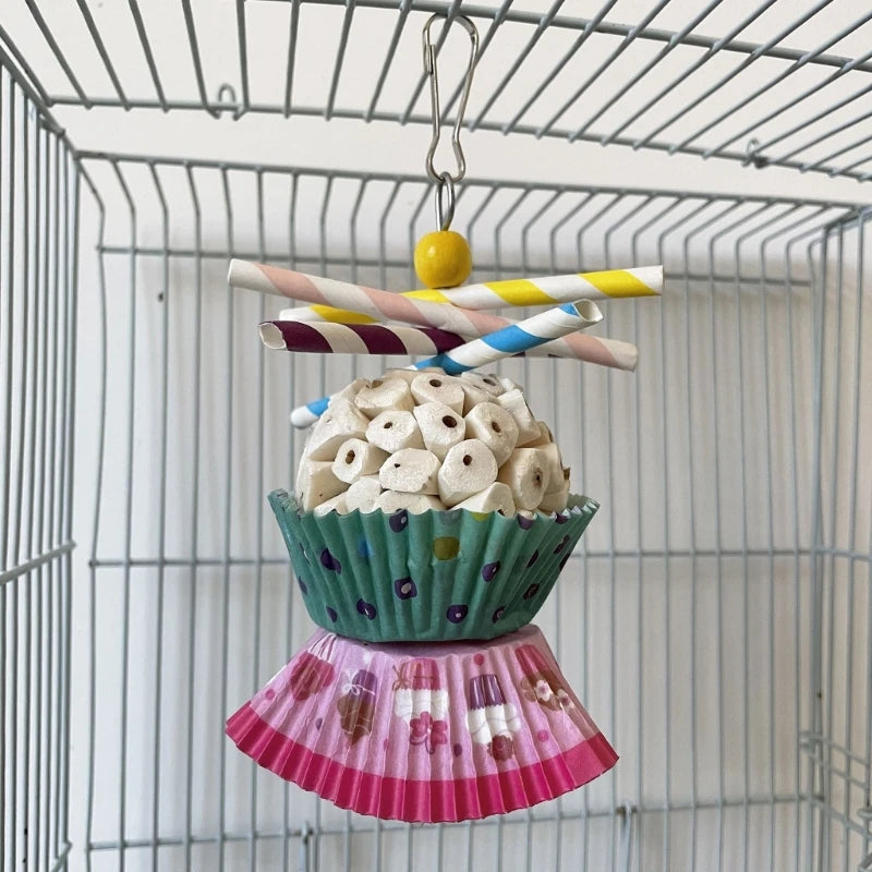 Spinning Cupcake Bird Toy