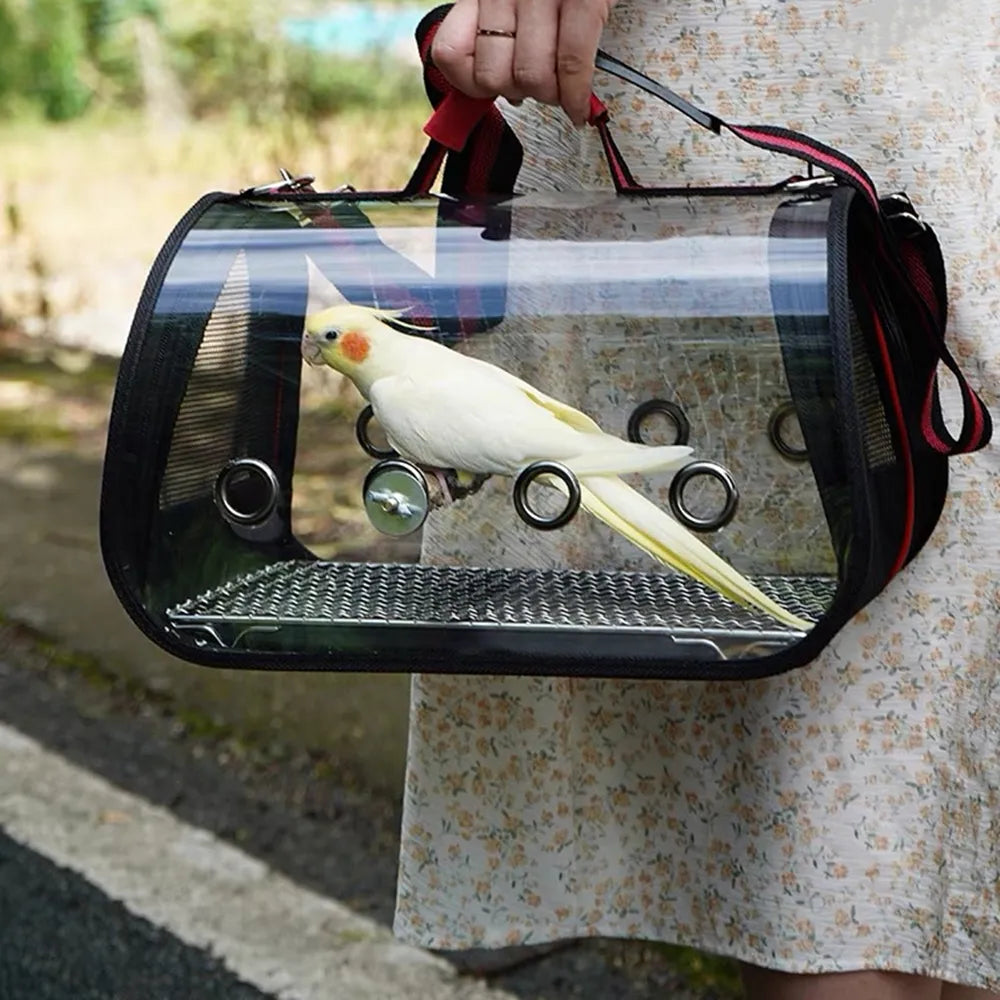 Compact Transparent Bird Carrier