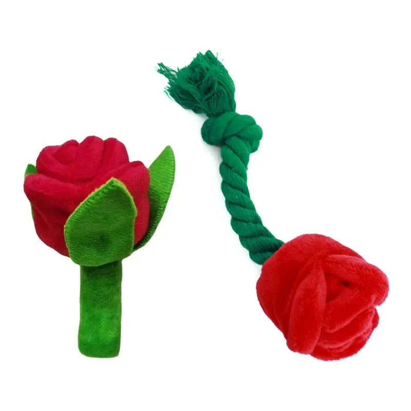 Plush Flower Dog Toy for Small Dogs