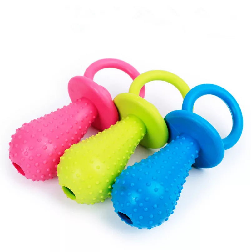 Rubber Pacifier Dog Toy