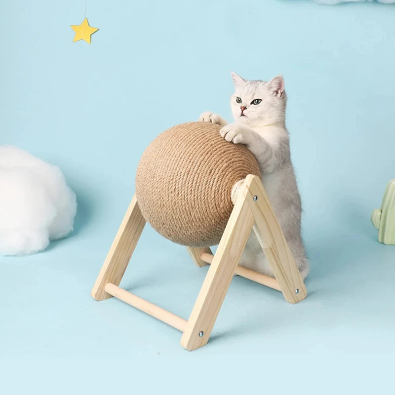 Wooden Cat Scratcher Stand