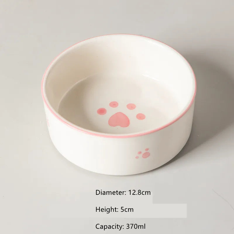 Cute Ceramic Dog Bowl - Perfect for Small Dogs