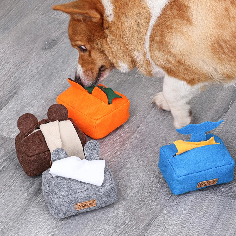 Funny Dog Activity Box Plush Toy