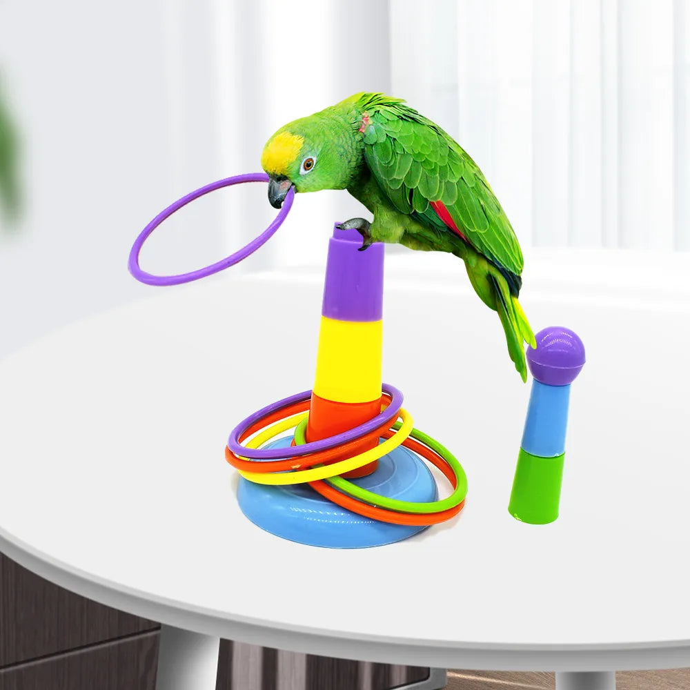 Colorful Bird Ring Stacker