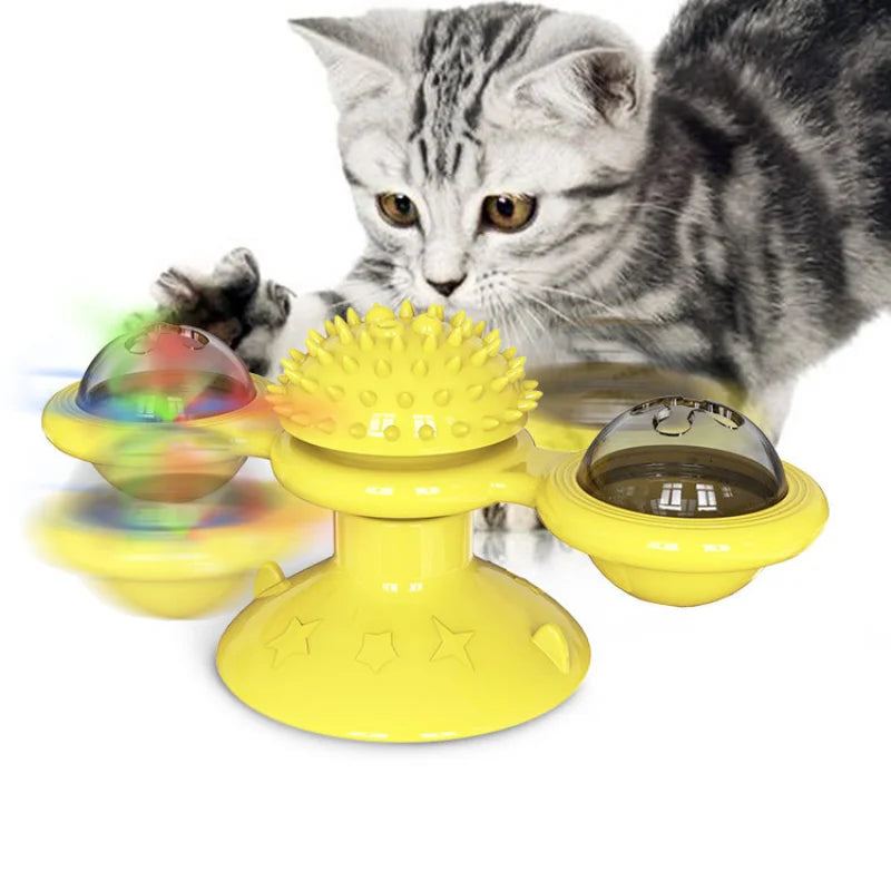 Glowing Rotating Cat Toy