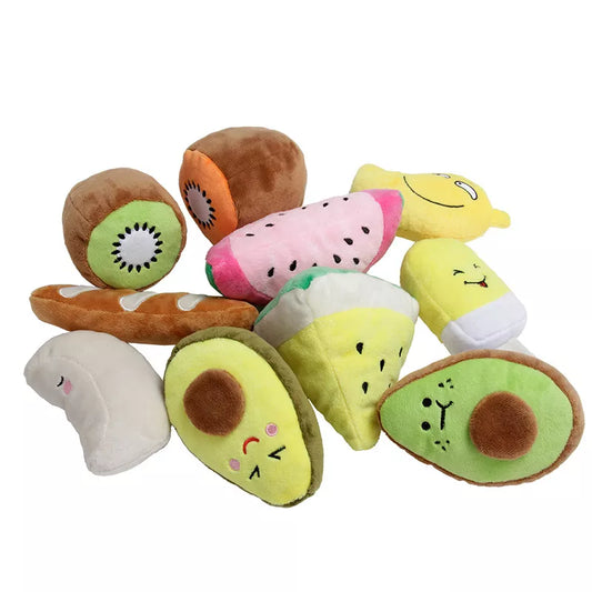 Plush Fruit Dog Toys