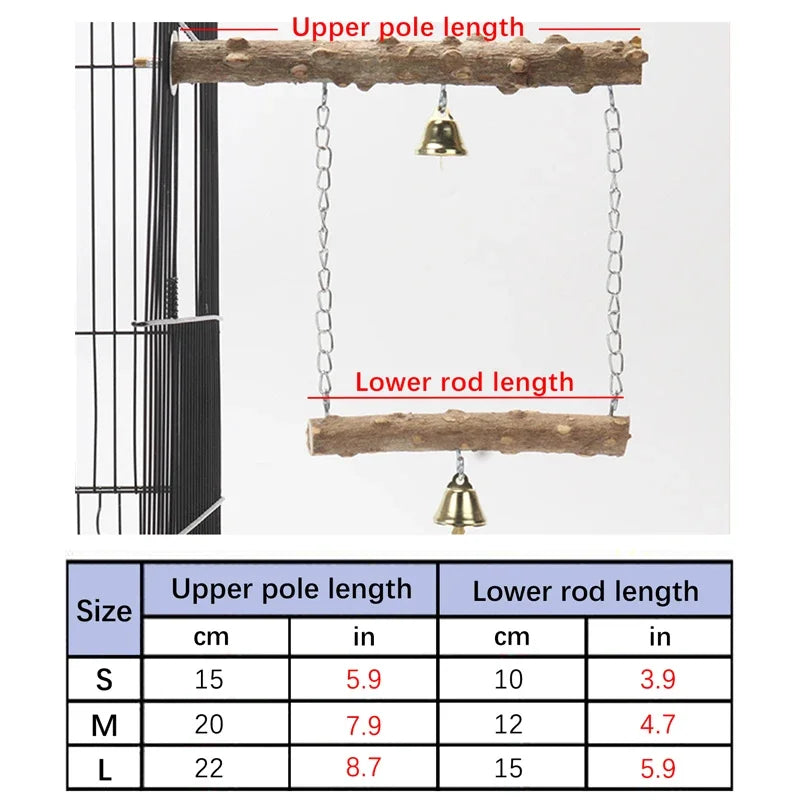 Bell Adorned Bird Swing