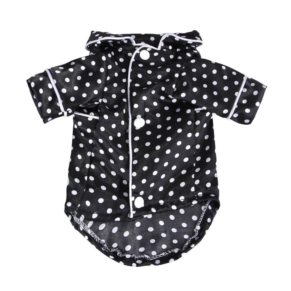 Chic Puppy Pajama - Classic Polka Dot Dog Sleepwear